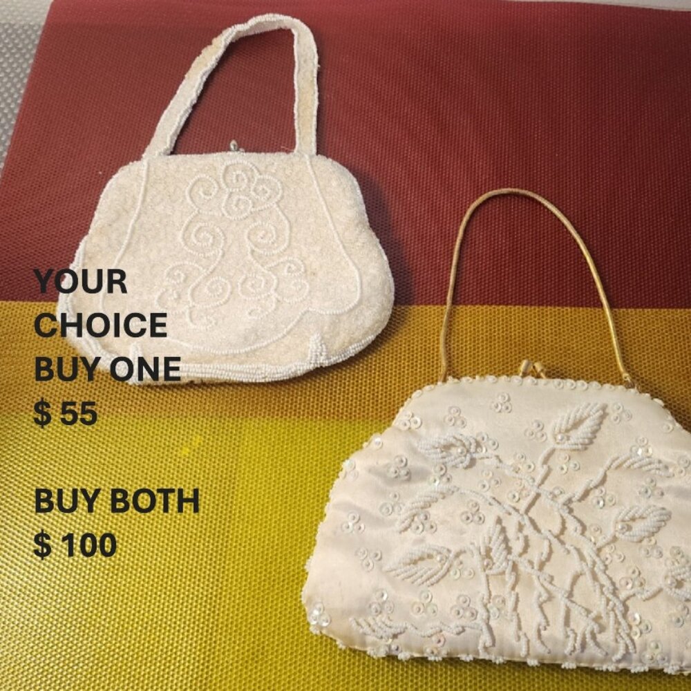 1950s, 60s  2  VTG. Beaded Hong Kong Evening Bags, Buy One, Both , $9.99 SHIPS